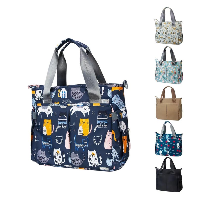 PHEBEN Store Diaper Bag Tote Satchel Waterproof Messenger Baby Diaper Bags for Mom and Dad Multifunction Medium Travel Tote Bags(Cat Paradise) - Image 1